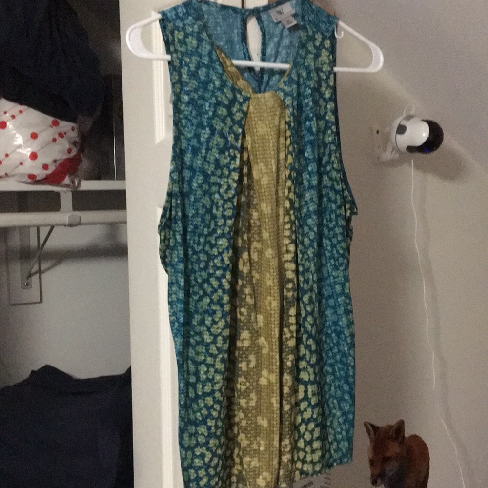 Worthington blouse XL print tank top blouse